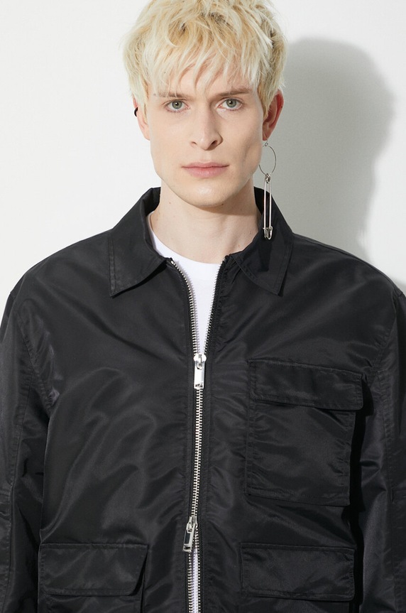 Han Kjøbenhavn rövid kabát Nylon Boxed Cargo Jacket M.133094 fekete