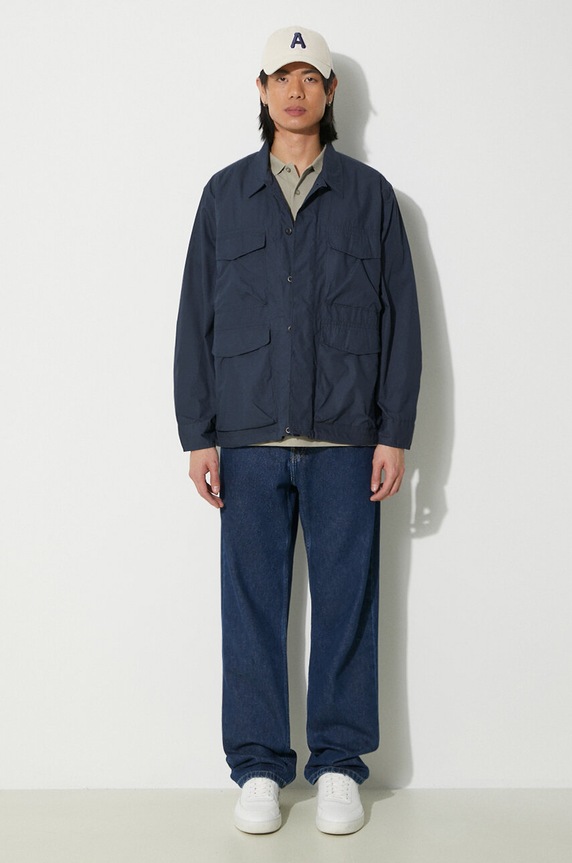 Universal Works jacket Parachute Field 30115.NAVY navy SS24