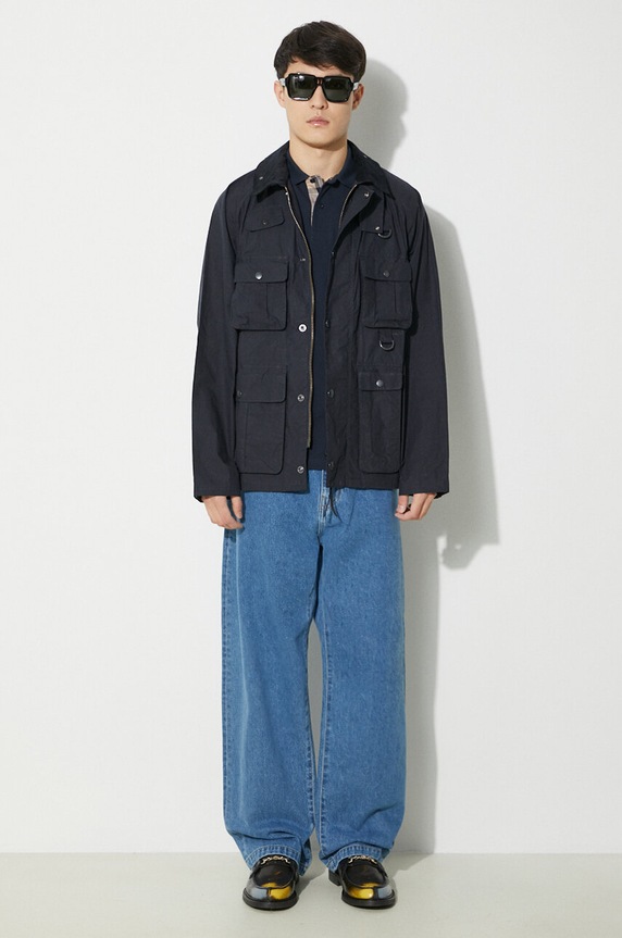 Хлопковая куртка Barbour Modified Transport Casual MCA0966 тёмно-синий SS24