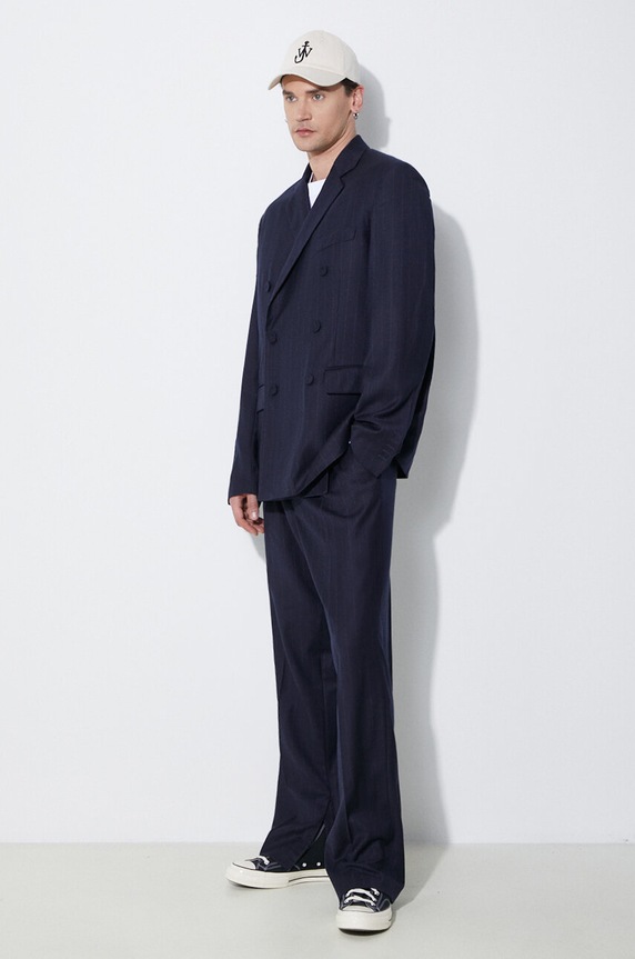 424 wool jacket Double Breast Jacket FF4SMJ10BP.TR351.560 navy SS24