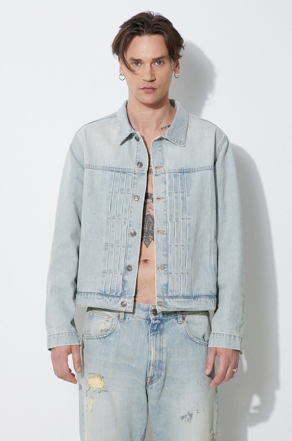 424 kurtka jeansowa Denim Truck Jacket nieocieplane niebieski FF4SMJ30AP.TE001.500