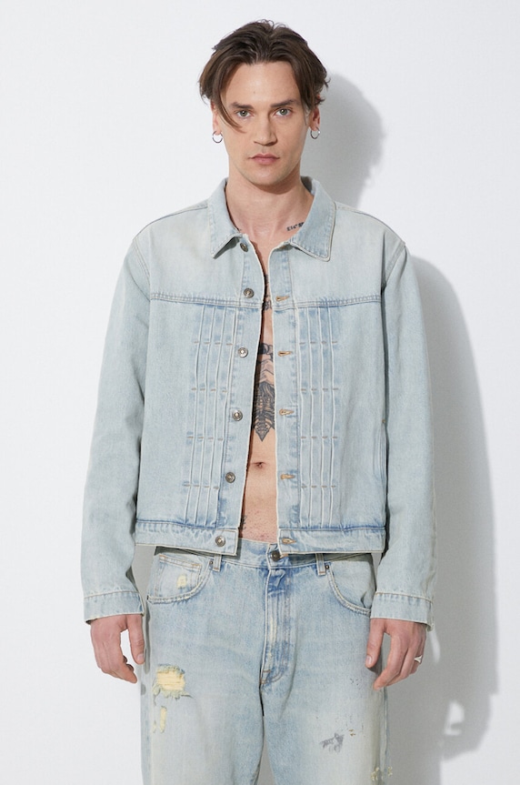 424 kurtka jeansowa Denim Truck Jacket nieocieplane niebieski FF4SMJ30AP.TE001.500
