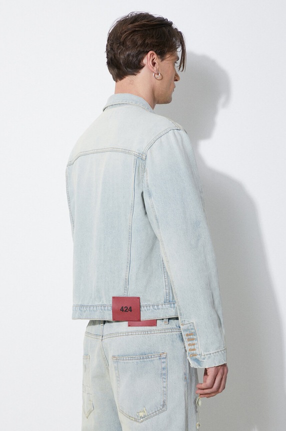 Odzież 424 kurtka jeansowa Denim Truck Jacket FF4SMJ30AP.TE001.500 niebieski