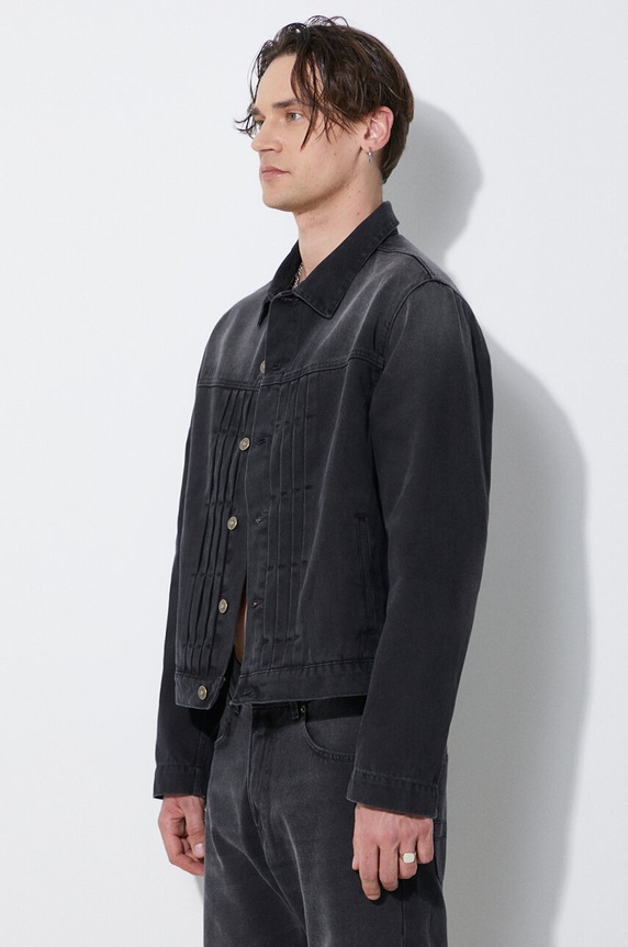 424 denim jacket Denim Truck Jacket black FF4SMJ30AP.TE002.991