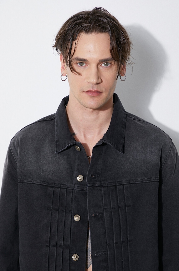 424 denim jacket Denim Truck Jacket FF4SMJ30AP.TE002.991 black