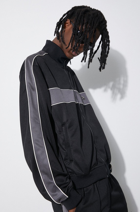 Mikina AMBUSH Track Jacket Tap bez kapucne čierna BMBD003S24JER0011009