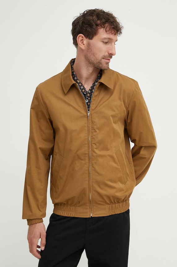 Bunda A.P.C. blouson gilbert nezateplené hnědá COGXS.H02922.CAB