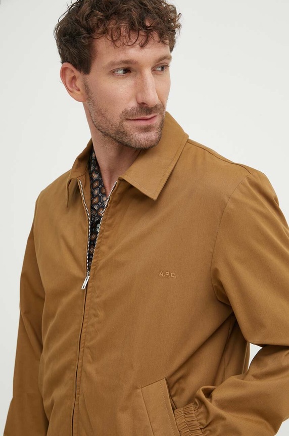 Bunda A.P.C. blouson gilbert hnědá COGXS.H02922.CAB