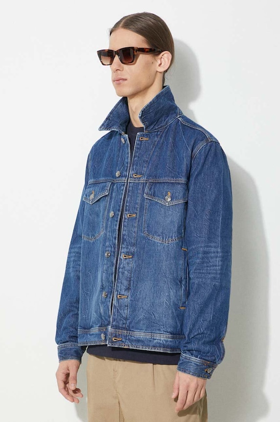 Wood Wood giacca di jeans Ivan Denim blu 12315106.7051