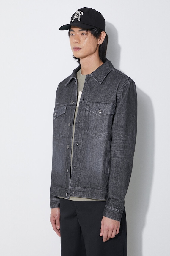 Džínová bunda Wood Wood Ivan Denim nezateplené černá 12315107.7051