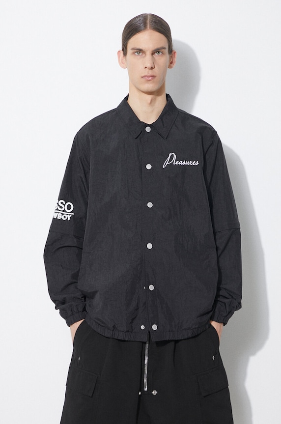 PLEASURES kurtka Gypsy Coach Jacket bez kaptura czarny P24SP009.BLACK