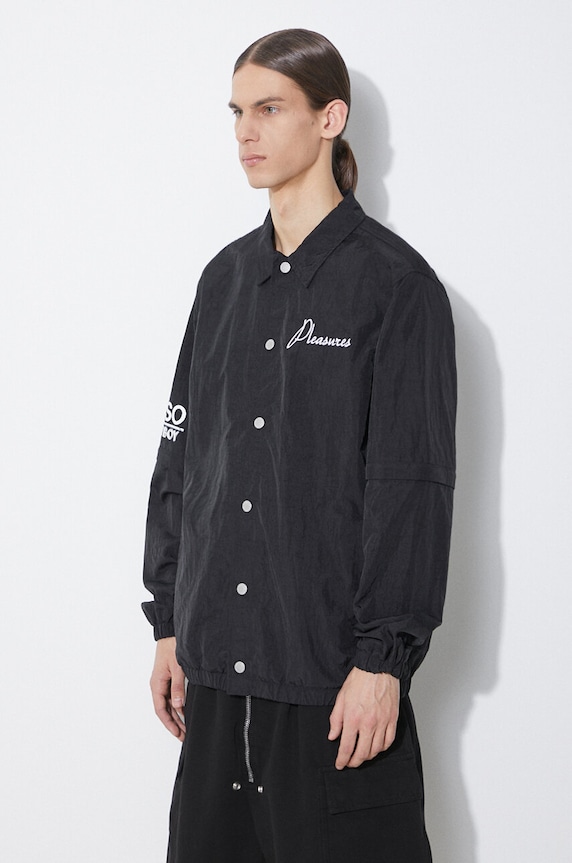 Odzież PLEASURES kurtka Gypsy Coach Jacket P24SP009.BLACK czarny