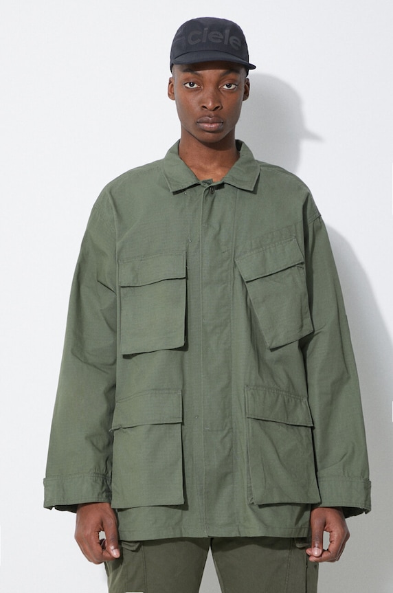 Odzież Engineered Garments kurtka bawełniana BDU OR174.CT010 zielony