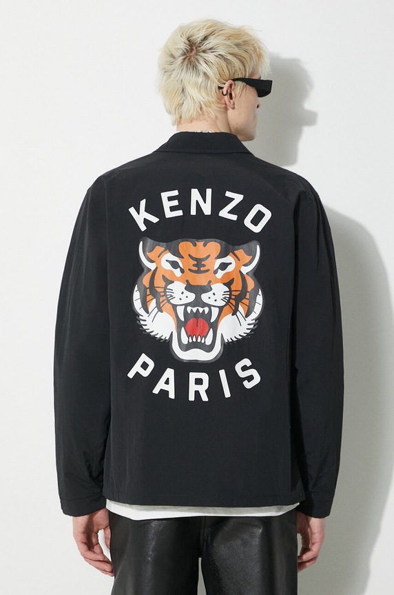 Jakna Kenzo Lucky Tiger Padded Coach za prijelazno razdoblje crna FE55BL0629NG.99
