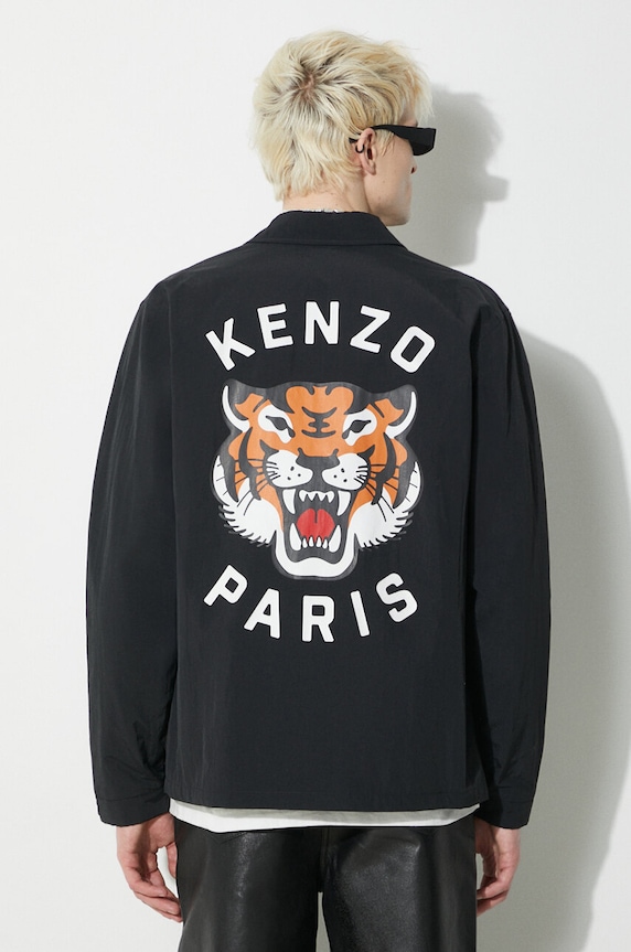 Jakna Kenzo Lucky Tiger Padded Coach za prijelazno razdoblje crna FE55BL0629NG.99