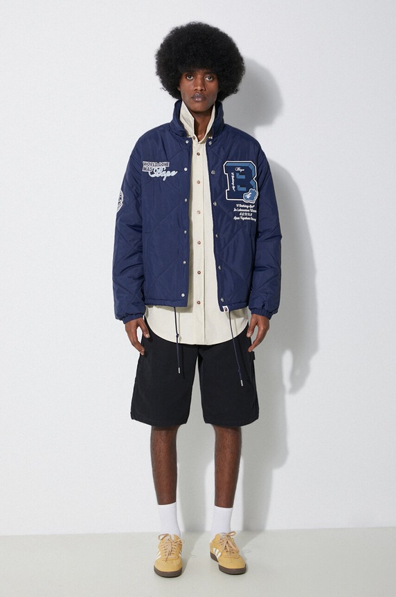 A Bathing Ape jacket Bape Patch Coach Jacket 1J80141056 navy SS24