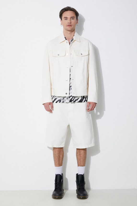 Neil Barrett jacheta de bumbac Slim Front Pockets Jean Jacket MY11089A.Y029.108N bej SS24