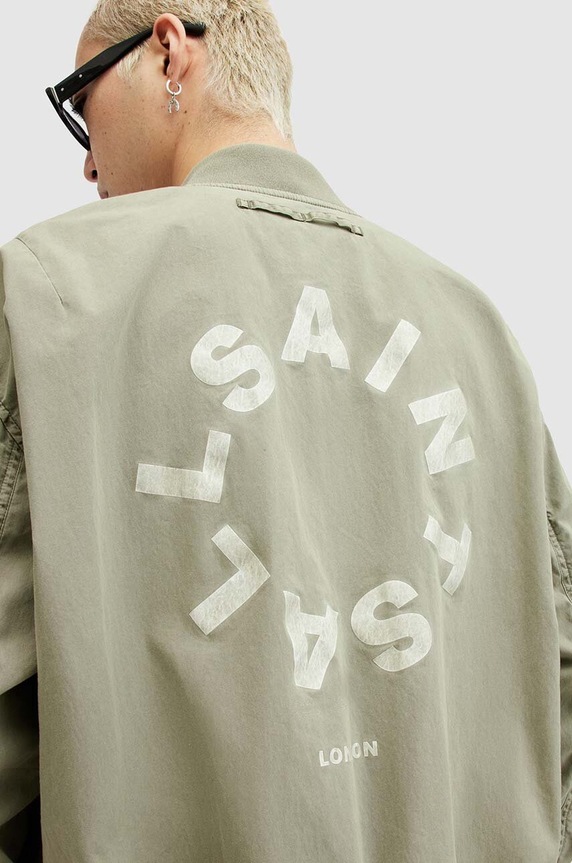 Bunda AllSaints TIERRA FADED BOMBER zelená M006OA
