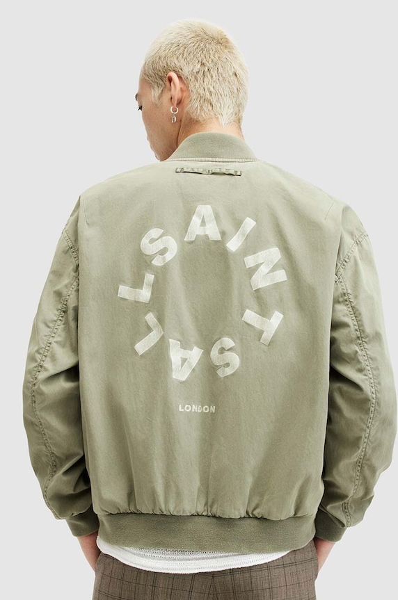 Bunda AllSaints TIERRA FADED BOMBER M006OA zelená