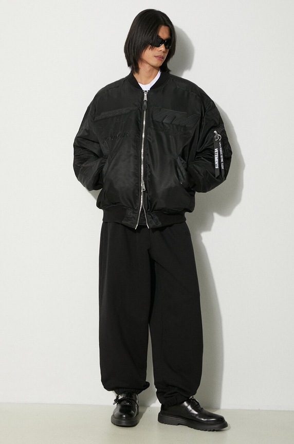 Куртка-бомбер VETEMENTS Blackout Racing Bomber Jacket UE64JA920B чёрный SS24