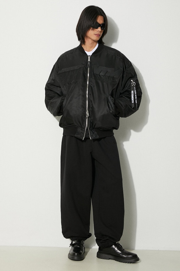 Куртка-бомбер VETEMENTS Blackout Racing Bomber Jacket UE64JA920B чёрный SS24