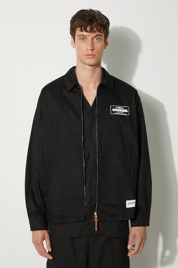 NEIGHBORHOOD cotton jacket Zip Work Jacket black 241TSNH.JKM02