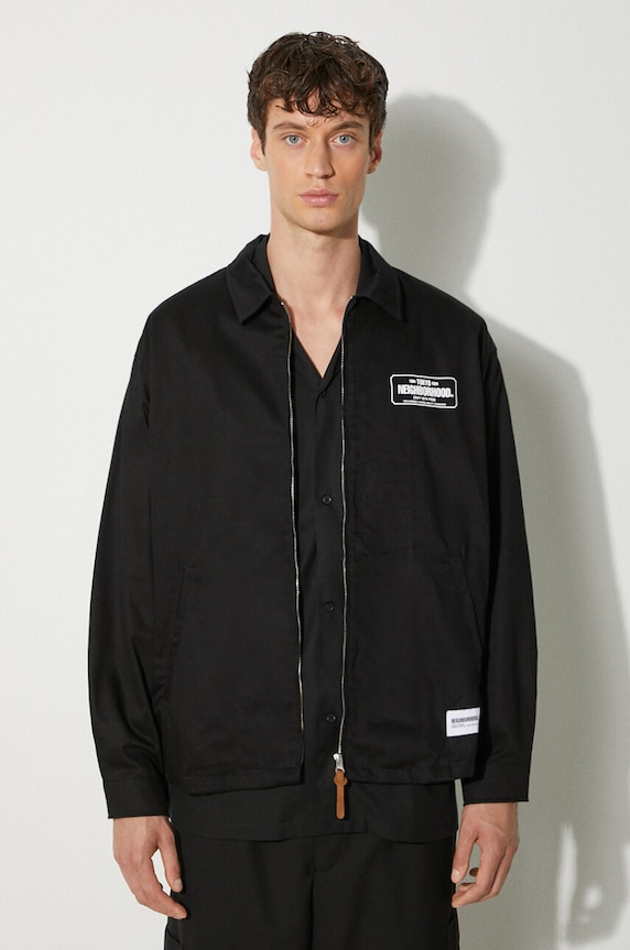 NEIGHBORHOOD cotton jacket Zip Work Jacket black 241TSNH.JKM02