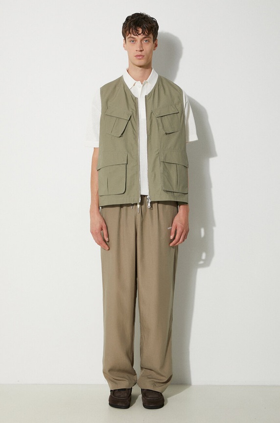 MKI MIYUKI ZOKU Ripstop Cargo Vest RIPSTOP.CARGO.VEST green SS24