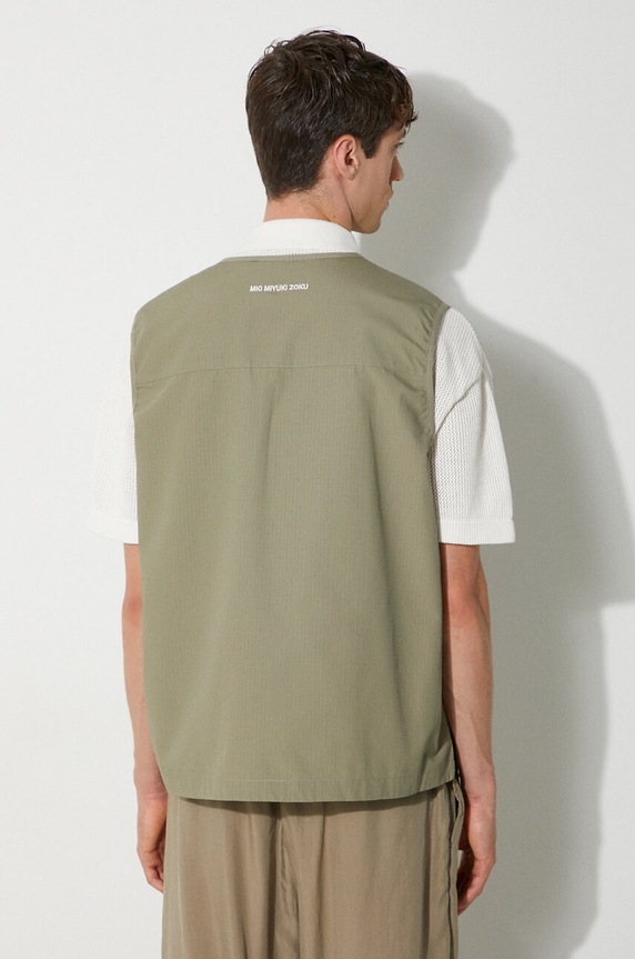 Clothing MKI MIYUKI ZOKU Ripstop Cargo Vest RIPSTOP.CARGO.VEST green