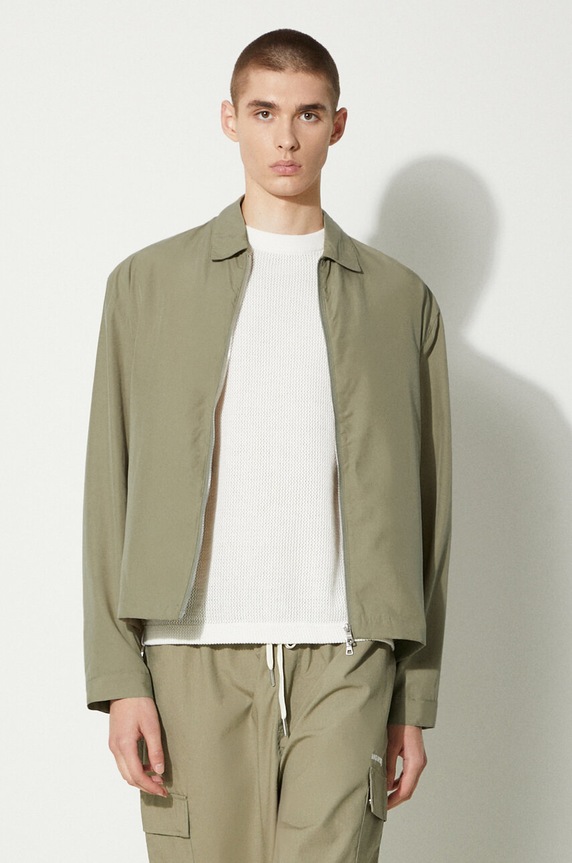 MKI MIYUKI ZOKU geaca Tencel Rider Jacket necaptusit verde TENCEL.RIDER.JACKET