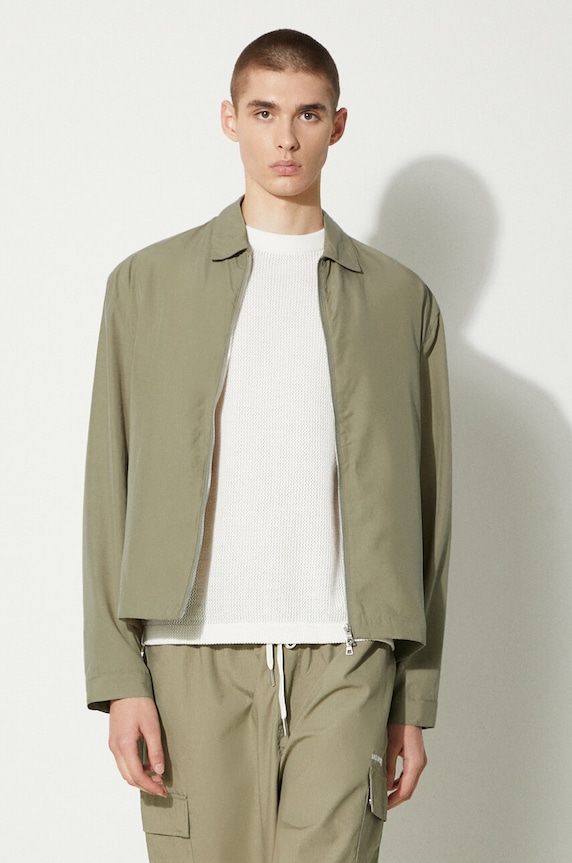 MKI MIYUKI ZOKU geaca Tencel Rider Jacket necaptusit verde TENCEL.RIDER.JACKET