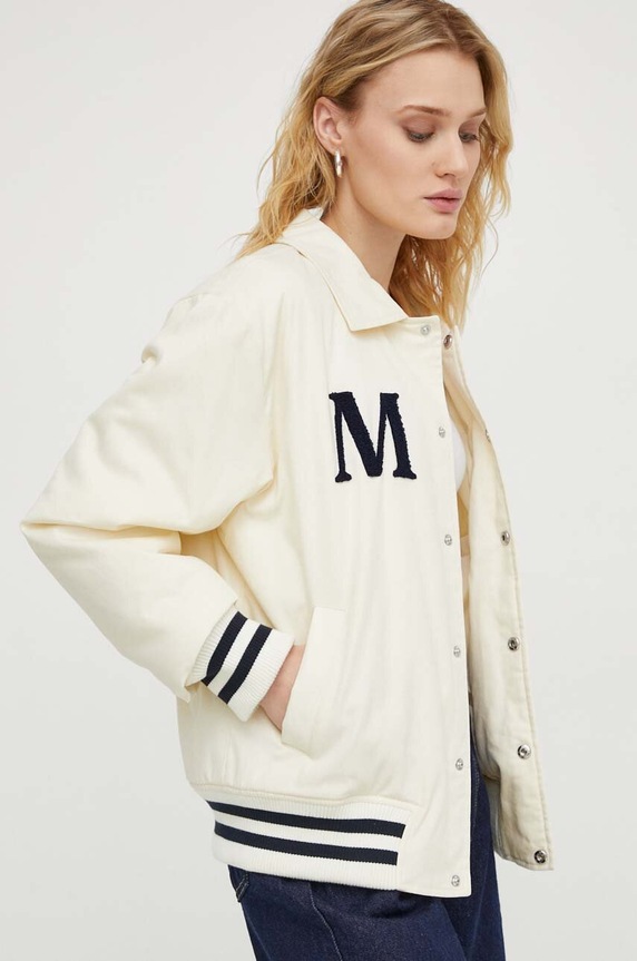 Oblečenie Bavlnená bunda The Mercer Brand The Varsity Polo MEAP241010 béžová