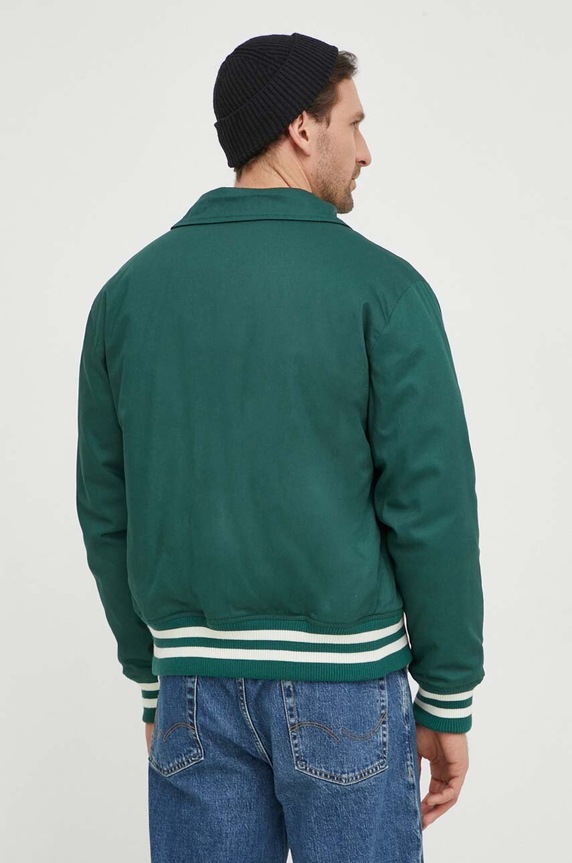 Bavlnená bunda The Mercer Brand The Varsity Polo zelená MEAP241010