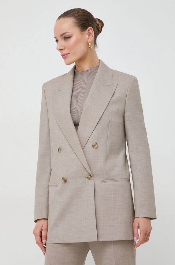 BOSS giacca in lana beige 50505587