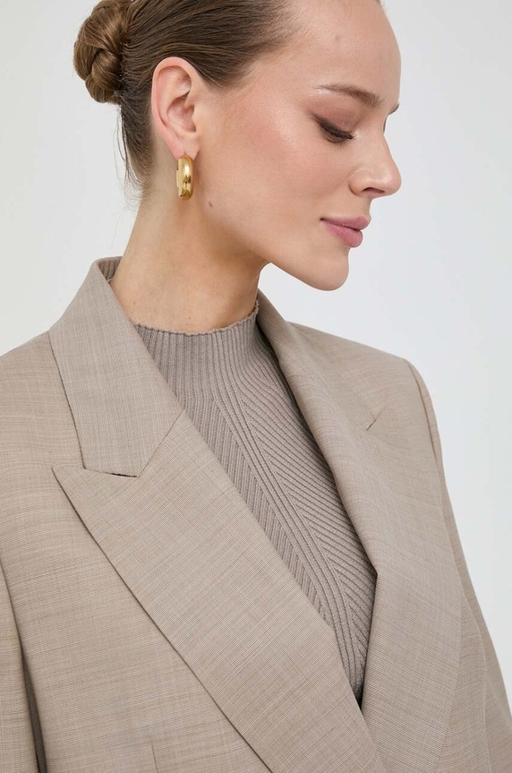 BOSS giacca in lana beige 50505587