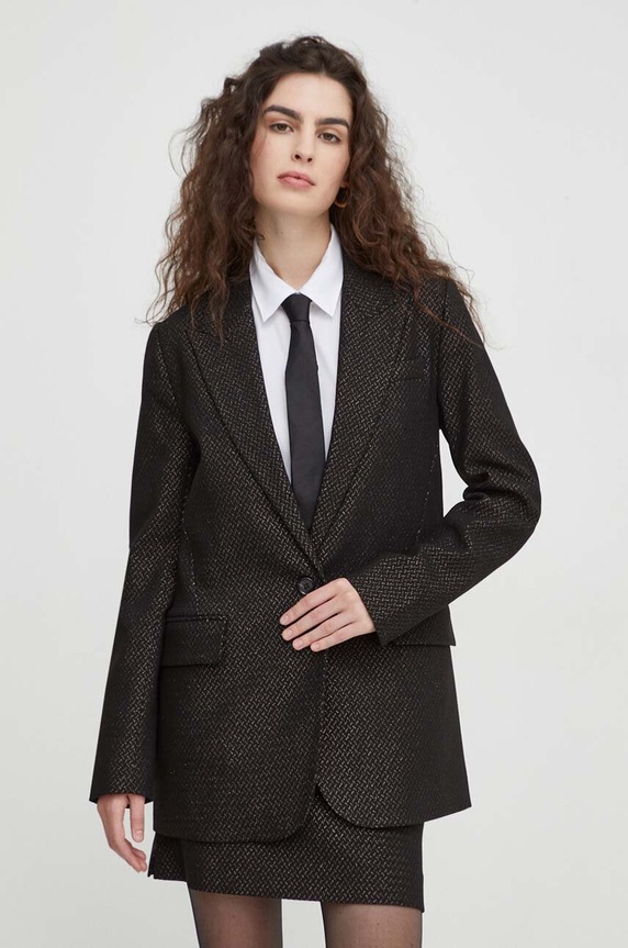 Bruuns Bazaar marynarka dzianina czarny BBW3680