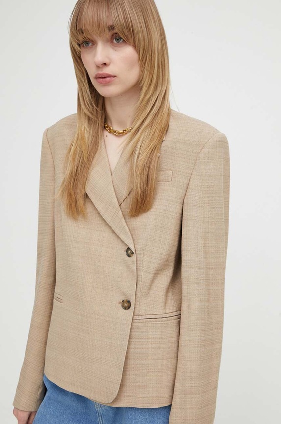 Herskind zakó Pli szövet bézs 5123110