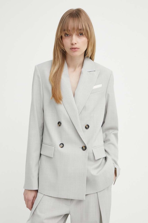 Day Birger et Mikkelsen blézer gyapjú keverékből szövet szürke DAY65243033