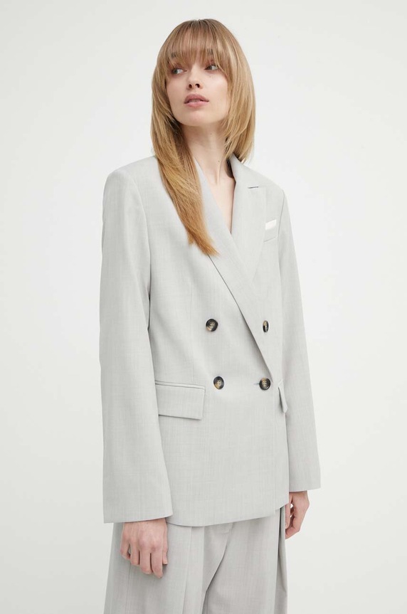 Day Birger et Mikkelsen blézer gyapjú keverékből szürke DAY65243033