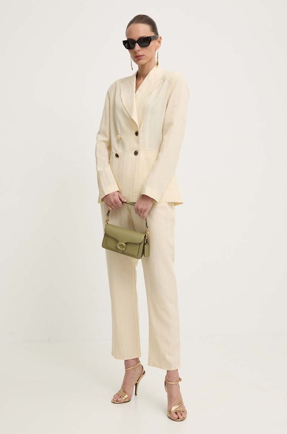 Blazer με μείγμα λινών Liu Jo MA4049.T4818 μπεζ SS24