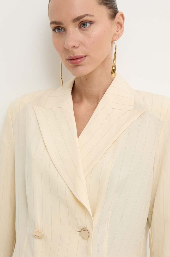 Blazer με μείγμα λινών Liu Jo μπεζ MA4049.T4818