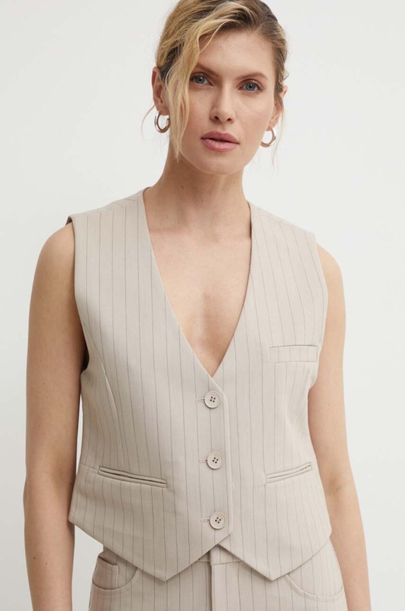 Gestuz kamizelka tkanina beżowy 10909021