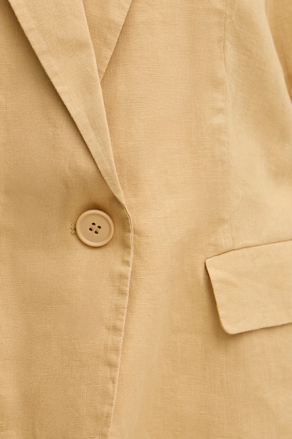 Sisley len blézer 2AGHLW019 zöld