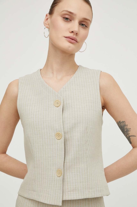 Lovechild kamizelka tkanina beżowy 24.2.945.2020