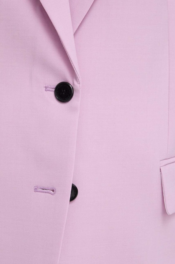 Karl Lagerfeld blézer gyapjú keverékből 241W1406 rózsaszín