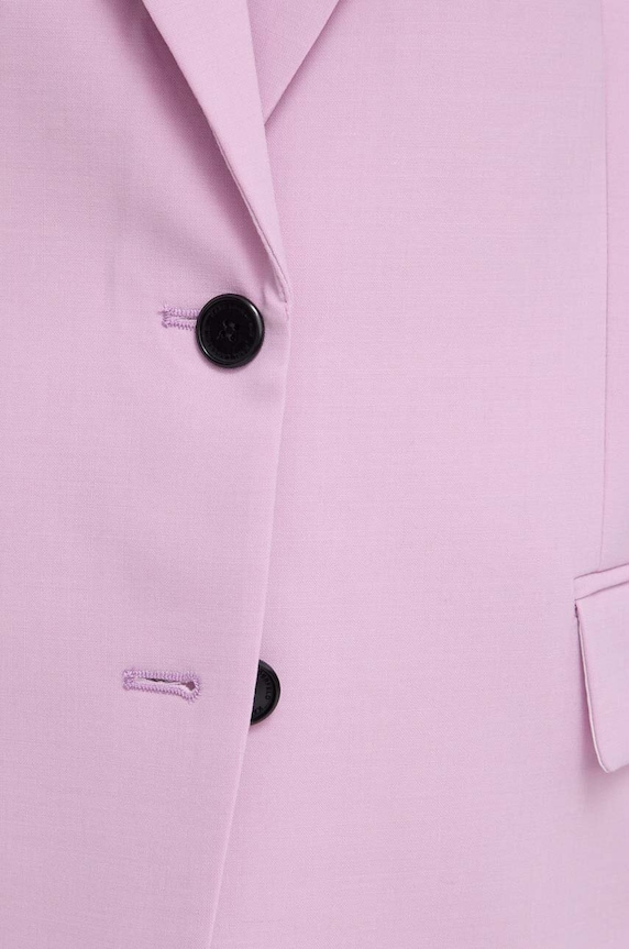 Karl Lagerfeld blézer gyapjú keverékből 241W1406 rózsaszín