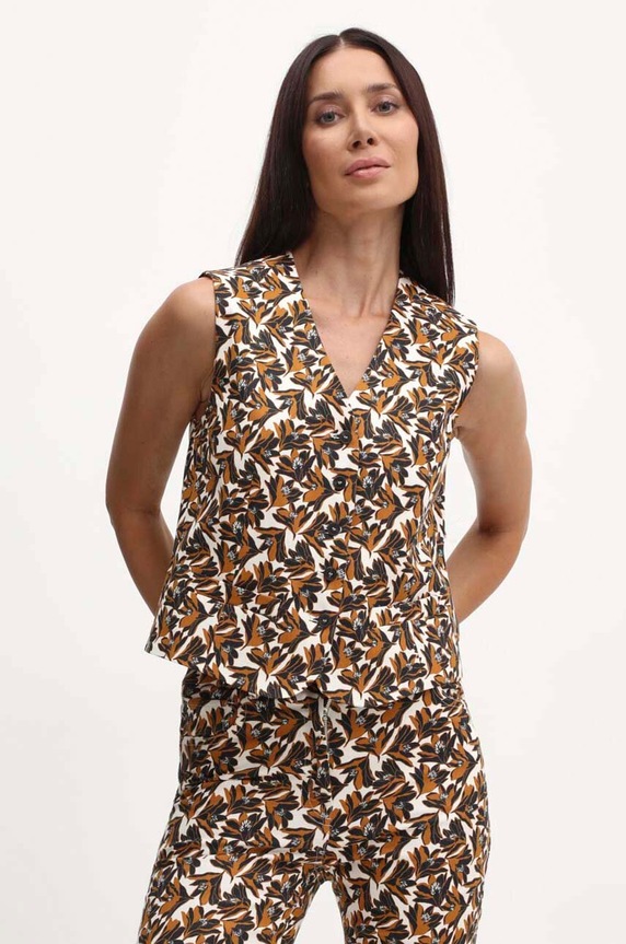 Weekend Max Mara kamizelka tkanina multicolor 2415151013600