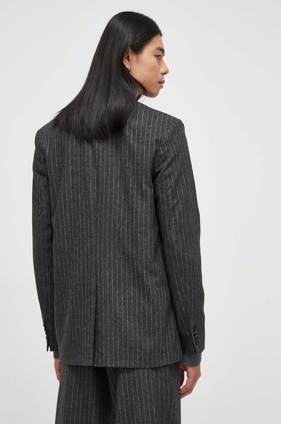 Odjeća Sako s primjesom vune Samsoe Samsoe M23400040 siva