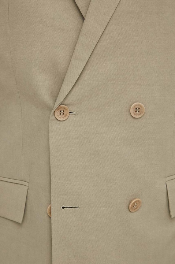 Calvin Klein blézer vászonkeverékből K10K112649 bézs
