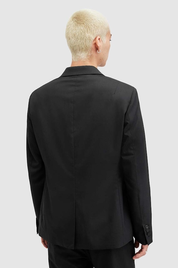 Îmbrăcăminte AllSaints sacou din lana Dima MJ201Z negru